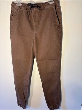 RSQ Men's Brown Drawstring Jogger Pants